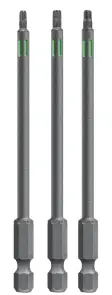 Набор торсионных бит 100 мм, Torx TT10/15/20, 3 шт, KWB (123341) №1