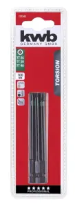 Набір торсіонних біт 100 мм, Torx TT25/30/40, 3 шт, KWB (123342) №1