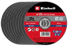 Отрезной диск Einhell по металлу, 125х1,0 мм, 10 шт (711945)