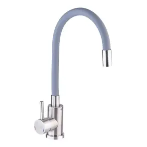 Смеситель для кухни с силиконовым изливом Champion SUS-011 Refl.Gray (нерж. сталь) (CH0333) №1