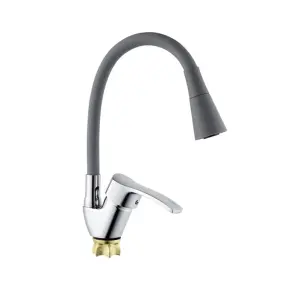 Змішувач для кухні з силіконовим виливом Champion YUB 011-279 (Nut) Refl.Grey (MI6425) №1