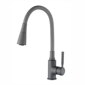Змішувач для кухні Zerix Atrium-011-T Graphite Refl.Gray (Колір графіт+силік.вилив сірий) (ZX6107) №1