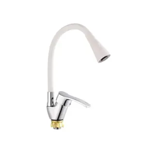 Смеситель для кухни с силиконовым изливом Champion YUB 011-279 (Nut) Refl.White (MI6426) №1