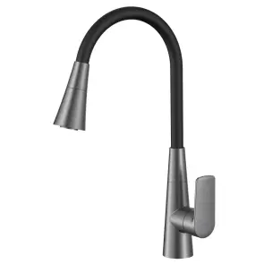 Смеситель для кухни Mixxus Premium Matis 011-T (NUT) Graphite Refl.Black (Цвет граф.+сил.излив черный) (MI8268) №1
