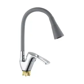 Змішувач для кухні з силіконовим виливом Champion YUB 011-181 (Nut) Refl.Grey (MI6422) №1