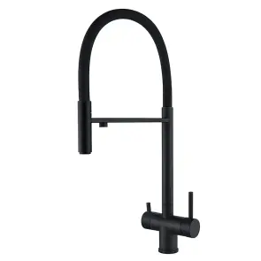 Кухонний змішувач на дві води Zerix KIT-021 Black Refl.Black (нерж. сталь) (ZX4862) №1