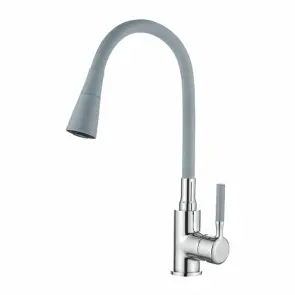 Змішувач для кухні Zerix Atrium-011-T Refl.GRAY (Колір хром+силік.вилив сірий) (ZX4718) №1