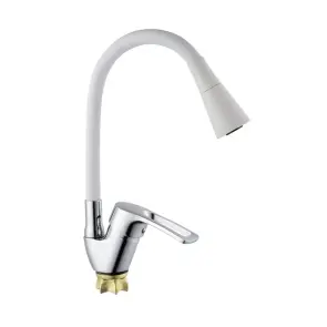 Змішувач для кухні з силіконовим виливом Champion YUB 011-181 (Nut) Refl.White (MI6423) №1