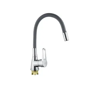 Смеситель для кухни с силиконовым изливом Champion Sop 014-045 (Nut) Refl.Grey (MI6361) №1
