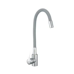 Змішувач для кухні з силиконовим. вил. Champion EZA-011 Chrome REFL.GRAY з нерж. сталі (CH6456) №1