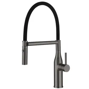 Смеситель для кухни KOER KI-70034-07 из нерж. стали SUS304 (Цвет графит+силик.вылив черный) (KR5810) №1