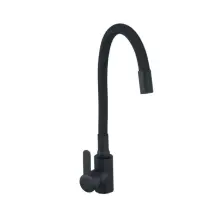 Змішувач для кухні з силиконовим. вил. Champion EZA-011 Black REFL.Black з нерж. сталі (CH6457)