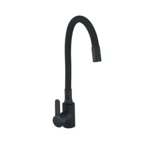 Змішувач для кухні з силиконовим. вил. Champion EZA-011 Black REFL.Black з нерж. сталі (CH6457) №1