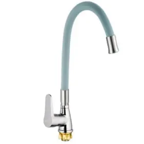 Змішувач для кухні Mixxus SOP4-146 Reflector Gray з сірим силіконовим виливом (MI6492) №1