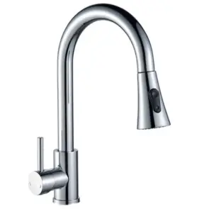 Смеситель для кухни Champion NEO-014 CHROME с выдвижной лейкой из нержавеющей стали (CH6539) №1