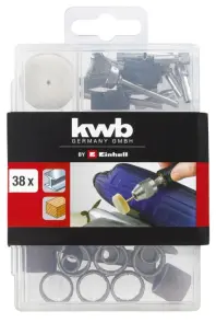 Набір оснастки для гравера і гнучкого валу, 38 шт, KWB (510951) №3