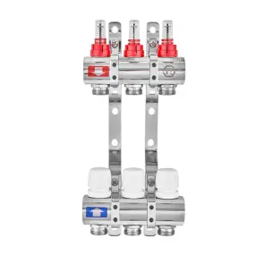 Коллекторный блок с расходомерами EUROPRODUCT EP.B3110-03-1”x3 (корп. латунь) (EP6191) №3
