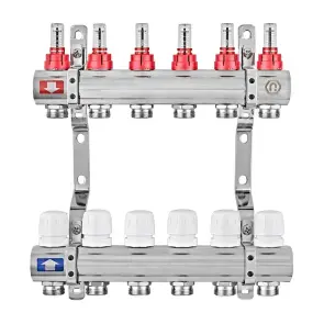 Колекторний блок з витратомірами EUROPRODUCT EP.B3110-06-1”x6 (корп. латунь) (EP6194) №3