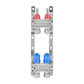 Колекторний блок з витратомірами та євроконусами Koer KR.1210-2 - 1"x2 WAYS (KR5264) №3