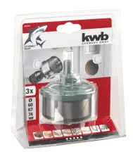 Коронка пиляльна складальна 60-74 мм, 3 частини, глибина 30 мм, KWB (498300)