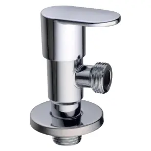 Кран для підключення сантехприладів Champion VAL-08 1/2x1/2 Chrome (нерж. сталь) (CH6198) №1