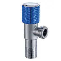 Кран для підключення сантехприладів Mixxus VAL-08-1/2x1/2 з нерж. сталі SUS304 (синій) (MI7097)