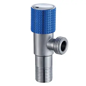 Кран для підключення сантехприладів Mixxus VAL-08-1/2x1/2 з нерж. сталі SUS304 (синій) (MI7097) №1