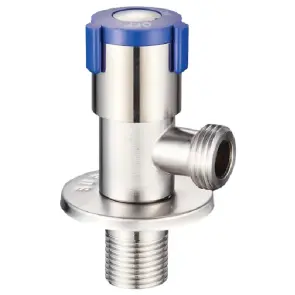 Кран для подключения сантехприборов Zerix VAL-06-1/2x1/2 из нерж.стали SUS304 (синий) (ZX5099) №3