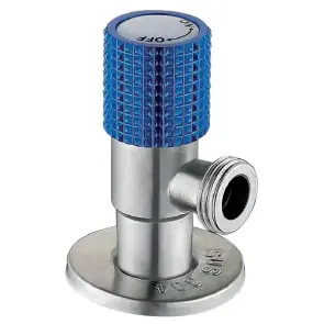 Кран для подключения сантехприборов Mixxus VAL-10-1/2x3/4 с нерж. стали SUS304 (синий) (MI6218) №1