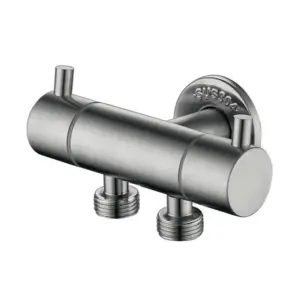 Кран для подключения сантехприборов с нерж. стали ZERIX VAL-13-1/2x1/2x1/2 (ZX5614) №1