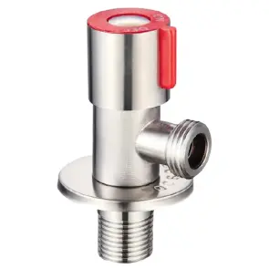 Кран для подключения сантехприборов 1/2x1/2 Mixxus VAL-02 красный (нерж. сталь) (SS0049) №1