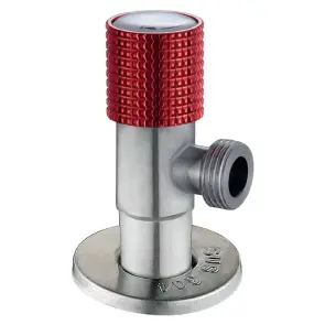 Кран для подключения сантехприборов Mixxus VAL-09-1/2x1/2 с нерж. стали SUS304 (красный) (MI6217) №1