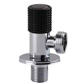 Кран для підключення сантехприладів Champion VAL-13-1/2x1/2 Chrome з нерж. сталі (кол. хром) (CH6569) №1