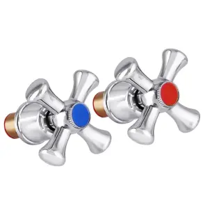 Ручки для смесителя Mixxus Handles SET-A827 (с кранбуксами, пара) керамика (MI6940) №1