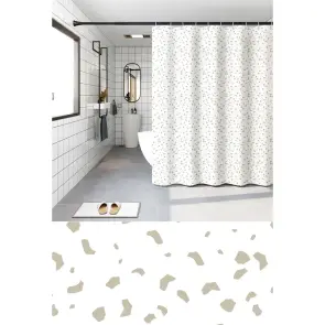 Шторка для ванной Zerix SCP-024-180x180 из PEVA (полиэтиленвинилацетата) (Узор "Брызки") (ZX6097) №4