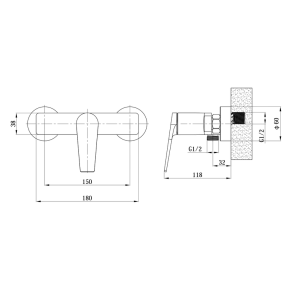 Смеситель для душа Mixxus Premium Rubens 003 (MI8254) №2