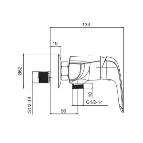 Змішувач для душу Koer KB-30008-05 (Колір чорний) (KR3475) №2