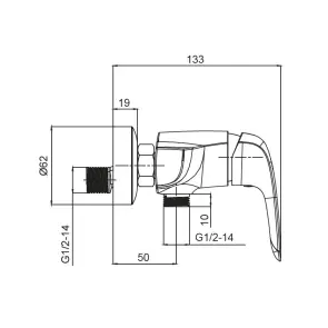 Смеситель для душа Koer KB-30008-01 (Цвет хром) (KR3474) №2