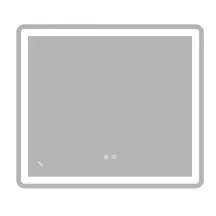 Зеркало Zerix Mirra MR05-80x70-REVERSE с LED Touch, Anti-fog, димером, регулятором яркости (ZX6057)