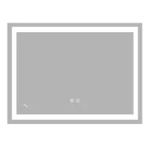 Дзеркало Zerix Kubix MR03-80x60-REVERSE з LED Touch, Anti-fog, димером, регулятором яскравості (ZX6053)