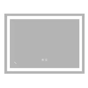 Зеркало Zerix Kubix MR03-80x60-REVERSE с LED Touch, Anti-fog, димером, регулятором яркости (ZX6053) №1
