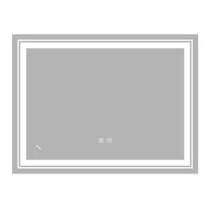Дзеркало Zerix Alive MR06-80x60-REVERSE з LED Touch, Anti-fog, димером, регулятором яскравості (ZX6062) №1