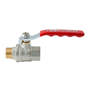 Кран кульовий ГШВ Koer Extreme KE.215-15 - 1/2" FM ручка "важіль" червона (KR5750) №4
