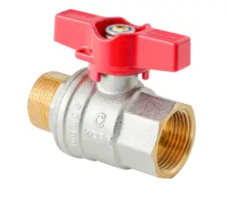 Кран шаровой ГШМ Koer Extreme KE.218-25 - 1" FM ручка "бабочка" красная (KR5761)