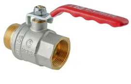 Кран шаровой ГШВ Koer Extreme KE.215-40 - 1 1/2" FM ручка "рычаг" красная (KR5754)