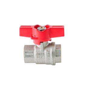 Кран кульовий ГГМ Koer Extreme KE.217-15 - 1/2" FF ручка "метелик" червона (KR5756) №3