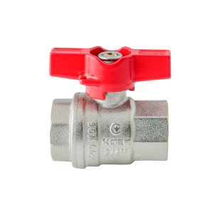 Кран кульовий ГГМ Koer Extreme KE.217-20 - 3/4" FF ручка "метелик" червона (KR5757) №5