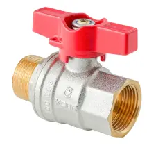 Кран шаровой ГШМ Koer Extreme KE.218-15 - 1/2" FM ручка "бабочка" красная (KR5759)