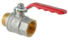 Кран шаровой ГШВ Koer Extreme KE.215-32 - 1 1/4" FM ручка "рычаг" красная (KR5753)
