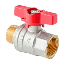 Кран шаровой ГШМ Koer Extreme KE.218-20 - 3/4" FM ручка "бабочка" красная (KR5760)